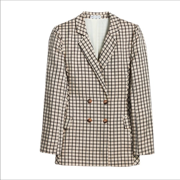 EXPRESS X Negin Mirsalehi plaid boyfriend Blazer - Picture 9 of 16